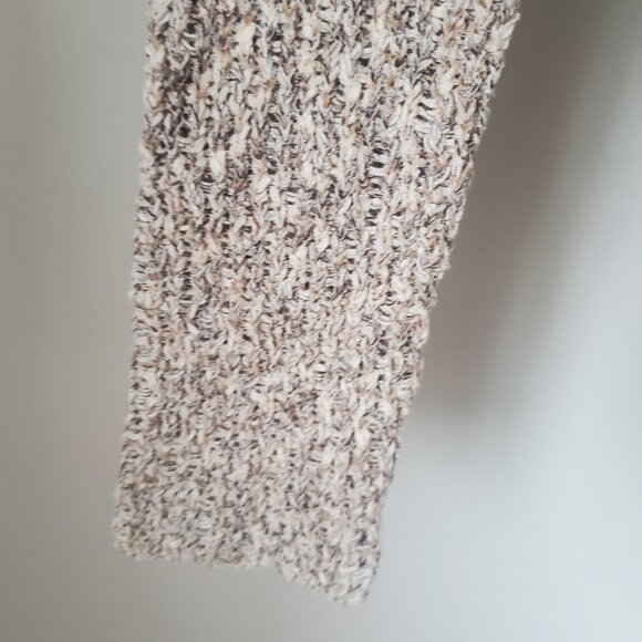 ROOTS Women's Round Neck Ribbed Knit Sweater Heathered Blush & Black Size Medium - Picture 3 of 10